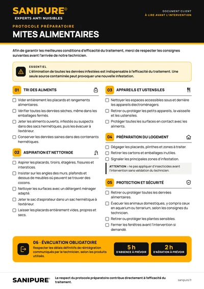 Aperçu du protocole préparatoire SANIPURE (PDF)